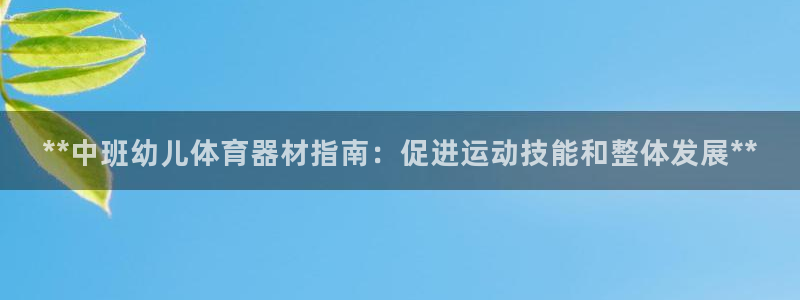 尊龙d88平台版下载：**中班幼儿体育器材指南：促进